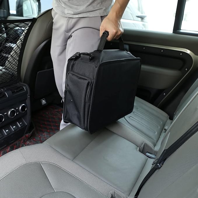 Car Trunk Organizer - Collapsible, Multi-Compartment Automotive SUV Car Organizer for Storage - Truck & Car Accessories for ALL PEOPLE - Black (Vehicle tool storage kit, 1 PIECE)