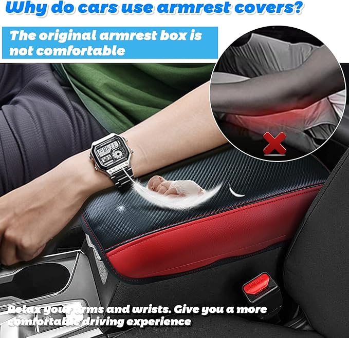 SHAOHAO for 2024 2025 Subaru Ascent Car Armrest Cover for 2019-2023 2024 2025 Subaru Ascent Accessories Center Console Cover Ascent 2023 2024 2025 Arm Rest Console Lid Protector Cushion Cover Pad