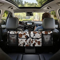Car Trunk Organizer and Storage Backseat Hanging Organizer Brown Cow Print Car Accessories Oxford Cloth Washable Space-Saving Backseat Car Organizer for SUV/MPV/Truck/Sedan/Van