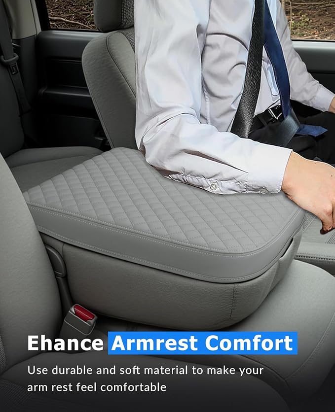 INTGET Center Console Cover for 2002-2012 Dodge Ram 1500 2500 3500 Accessories Interior Middle Armrest Arm Rest ST, SLT, Laramie, Sport, TRX4 Cushion Pad Protector(Fit for Jump Seat Console)