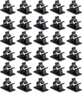 Viaky 30 Pcs Black Clips Self Adhesive Backed Nylon Wire Adjustable Cable Clips Adhesive Cable Management Drop Wire Holder