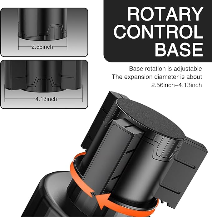 Pack-1 Car Conversion Cup Holder, Within 4.13" Drink Stand from Small to Large Cups Mouth, Rotatable Adjustable Base with Anti-Slip Pad, Universal Plug-and-Play Cup Holder for Cars (Black)