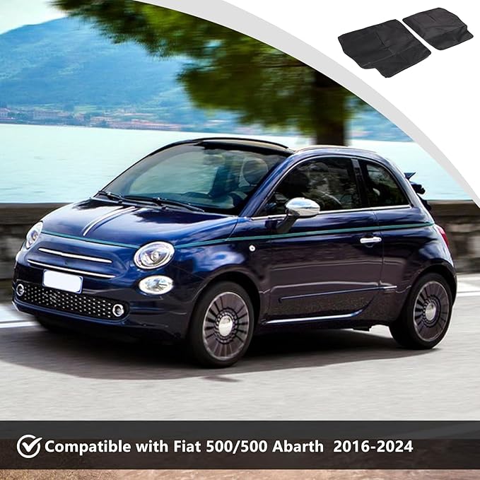 HAPPYHORSE Car Trunk Storage Bag Storage Pockets Compatible with Fiat 500/500 Abarth 2016-2024 Car Trunk Backseat Panel Hanging Organizer Oxford Cloth Storage Bag (Rear seat panel storage bag（16-24）)
