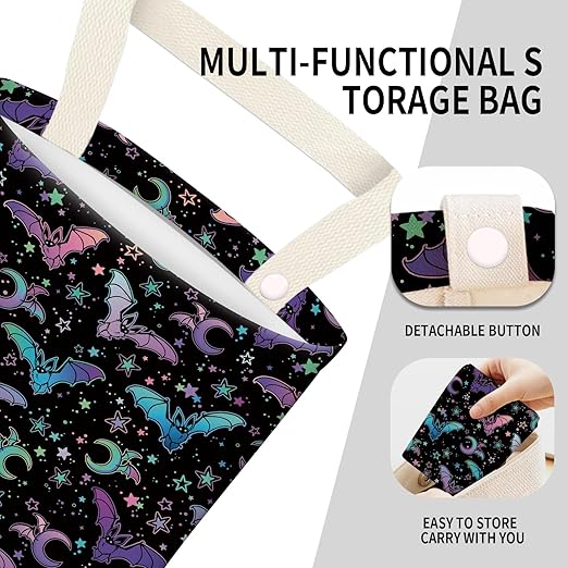 ADQWIOVL Car Garbage Can, Seat Back Hanging Cute Car Trash Can Bag, Car Organizer and Storage Bag for Travelling, Outdoor Cute Colorful Bats