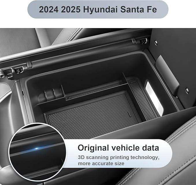 SKTU 2024 2025 2026 Santa Fe Accessories Center Console Organizer for 2024 2025 2026 Hyundai Santa Fe Console Tray 2024 2025 2026 Santa Fe Middle Console Organizer with Coin Holder