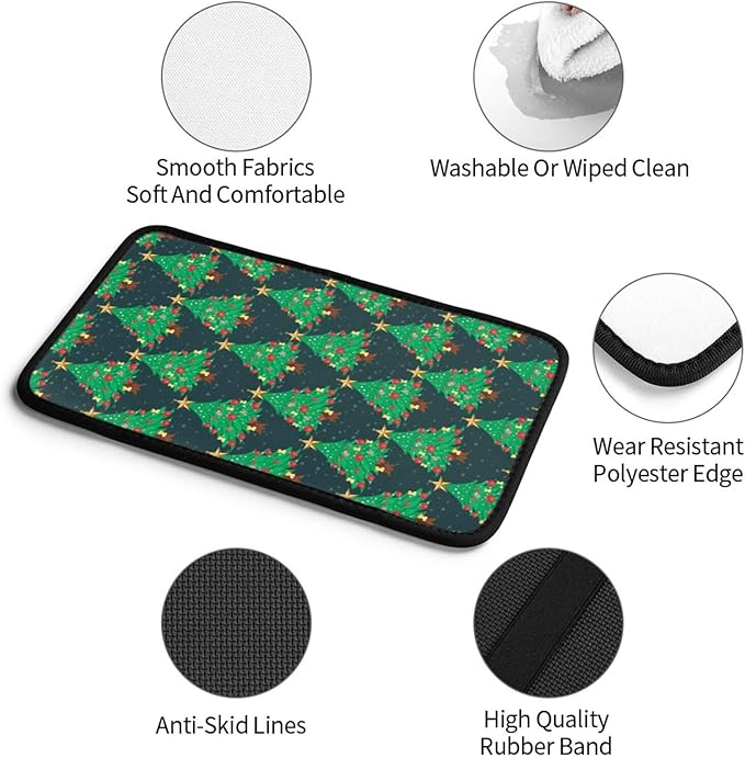 DORKEIXIA Christmas Tree Snow Auto Center Console Armrest Pad Universal Car Center Console Cover Seat Box Cover for Sedan, Van, SUV, Truck Car Accessorie