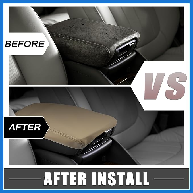 Car Center Console Pad Waterproof Armrest Seat Box Cover Protector Beige for Nissan Altima 2013-2018 Auto Accessories