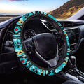 SEANATIVE Universal Steering Wheel Cover, Easy to Disassemble, Non-Slip Soft Steering Wheel Cover, Blue Aztec Print Auto Decor Accessiores