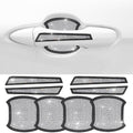 8Pcs Bling Car Door Handle Protector Stickers,Crystal Rhinestone Glitter Car Door Handles Cup Scratch Protectors Decals Universal (Black White)