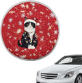 Steering Wheel Sunshade Cover Anti-Heat Car Steering Wheel Cover Steering Wheel Sunblock Cover Interior Accessories for SUV Truck Van Car, Christmas Persian Cat Snowflake Pattern