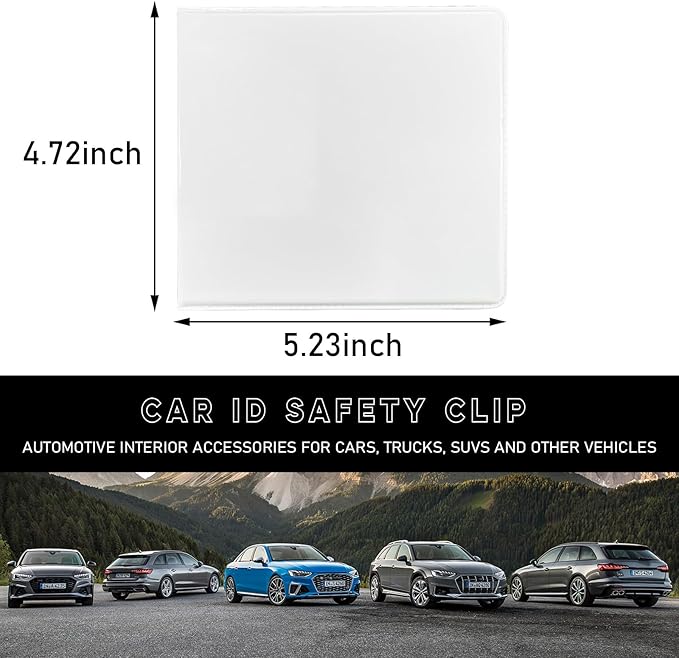 Ziciner Car Registration and Insurance Holder, 5.2"× 4.7" Premium Leather Auto Glove Box Organizer with Closure, Essential Car Document Holder for Card, Driver License (White)