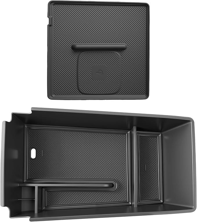 SKTU 2-Pack for 2025 2026 Kia K5 Accessories Center Console Organizer for 2025 2026 Kia K5 (LXS/GT-Line/GT/EX) Console Tray & Wireless Charging Mat 2025 2026 K5 GT-Line Console Non-Slip Pad