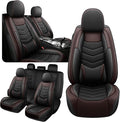 Car Seat Covers Fit for Chevy Trax 2015-2025, Side Airbag Compatibility, 3D Lumbar Support and Seamless Fit, Easy to Clean Sports Seat CoverFull Set, Black Brown