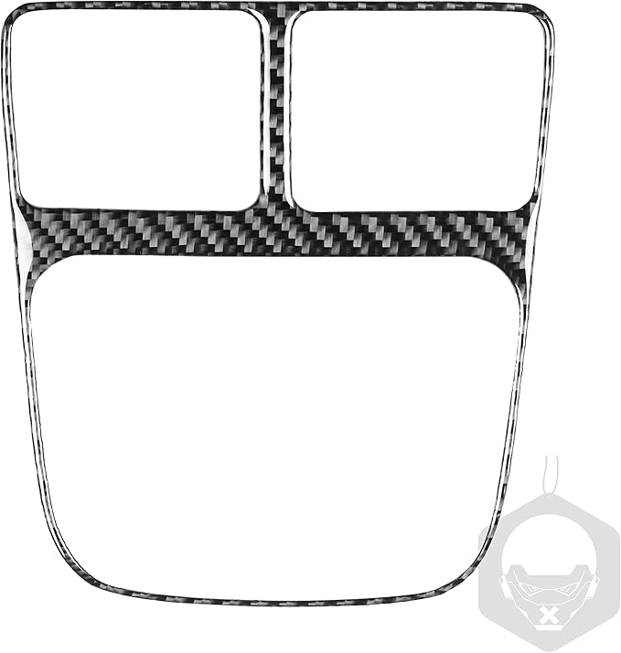 NVCNX Real Premium Carbon Fiber for Chrysler 300 Accessories 2015-2023 2016 2017 2018 2019 2020 2021 2022 S/C/Limited/Touring Car Rear Air Vent Frame Cover Interior Trim Sticker Decal 1PC