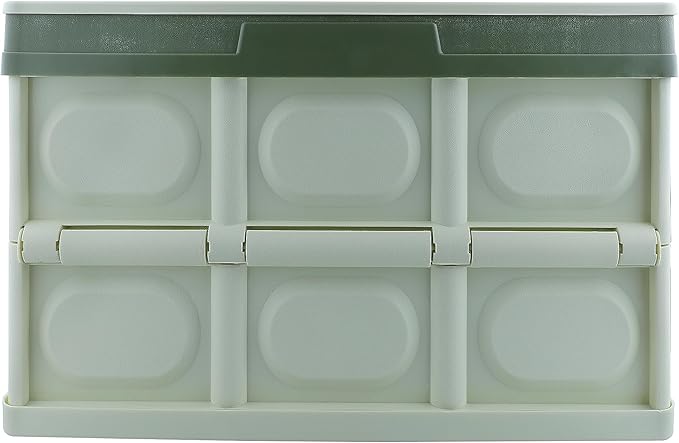 Foldable Car Trunk Organizer, Green, Rectangular, 16.6 x 11.3 x 11.3 inches, Plastic, Free-standing, Convenient Style, 1 Count, Unisex, CADDY, Automotive Trunk Organizers