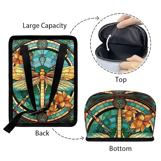 DISNIMO Dragonfly Car Trash Can Easy-to-Install Car Accessory Interior, Leak-Proof Car Garbage Can Bin Organizer Storage Bag for The Back Seat of Any Cars, Sedans, SUVs & Trucks
