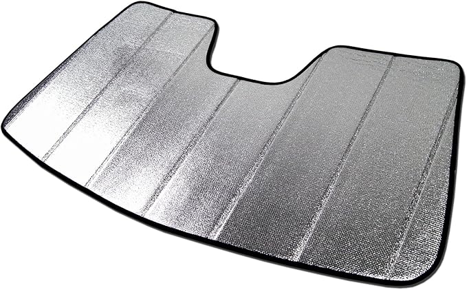 Custom Fit Car Sun Shade Windshield | Sun Visor | Car Window Shades | Fold Up Front Sunshade Visor | Compatible with Audi A5 2008-2017 | CFS-011-S | Silver & Grey 1-pc Set