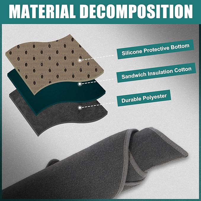 X AUTOHAUX Car Dashboard Cover Polyester Non-Slip Mat Protector Carpet Sun Proof for Hyundai Sonata 2011 2012 2013 2014