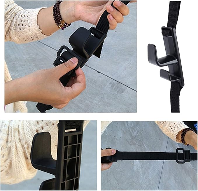 Teocenka 2-Pack Headrest Hooks for Car Universal Interior Auto Vehicle Back Front Seat Hanger Holder Organizer for Handbags Purses Coats and Grocery Bags