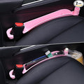 Supin Car Seat Gap Filler Set of 2, Multifunctional Seat Side Gap Filler with Organizer & Hook Function& 2 Storage for Stabilizing Phone,Keys Wallet, Fill The Gap Between Seat & Console (Pink)