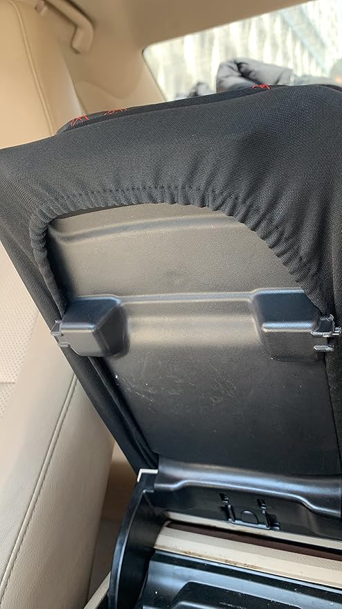 it's us Center Console Armrest Cover for Ford F150 (2015–2024) 40/20/40 Jump Seat, Fits F250 F350 F450 2017–2025, Waterproof Synthetic Leather Console Lid Protector, Black