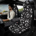 Qeluxign PU Leather Car Seat Covers Set - Sun Moon Star-Includes 2 Seat Protectors, 2 Shoulder Pad Covers, 1 Armrest Cover for Car Decoration