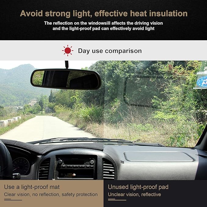 SPEEDWOW Dashboard Dash Board Cover Mat Carpet Compatible with Tesla Model Y 2020-2024, Compatible with Tesla Model 3 2017-2023