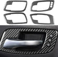 NVCNX Real Premium Carbon Fiber for Chrysler 300 Accessories 2015-2023 2016 2017 2018 2019 2020 2021 2022 S/C/Limited/Touring Door Handle Cover Interior Trim Sticker Decal 4PCs with Seat Memory Holes