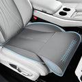 FLORICH Car Seat Extender Leg Support Cushion for Driver Seats Office Chair, Leather Memory Foam Widened seat Cushion for Long Drivers Universal Car Seat Cushion Legs Rest Pads-Grey