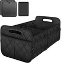 Deosk Collapsible Car Organizer with 6 Pockets, Multi-Compartment Trunk Storage - Black