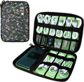 Electronics Travel Organizer,Portable Waterproof Electronic Travel Storage Bag for Small Charging Cord Storage,Charger,SD Card etc,for Travel,Business -Camouflage Green