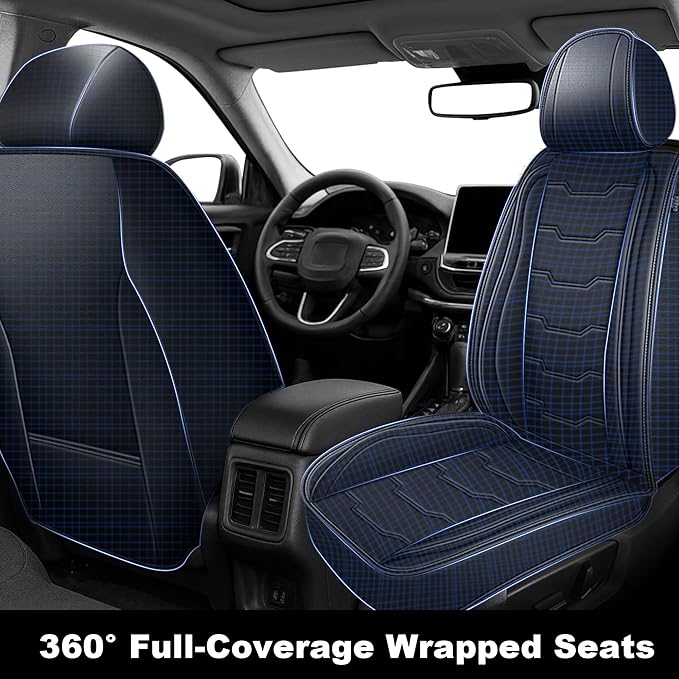 DISUTOGO Seat Covers Fit for Rogue Sp 2010-2023 2024 2025 2026 Front Seat Covers Faux Leather Car Seat Covers Breathable Waterproof Car Seat Protector (2 Seats, Black)