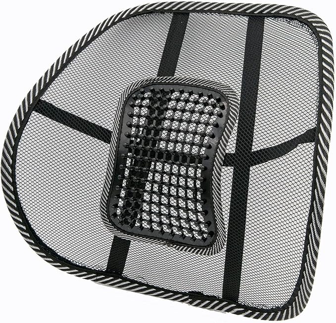 C.P.R. New Mesh Lumbar Back/Spine Support Seat Cushion Office Chair, Car Seat 16" x 16" - 1PC