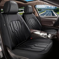 YORKENIC Fit for Volvo XC90 Seat Covers Front Set 2003-2014: Breathable Leather Car Seat Covers Compatible Airbag (2 Front Set, Black)
