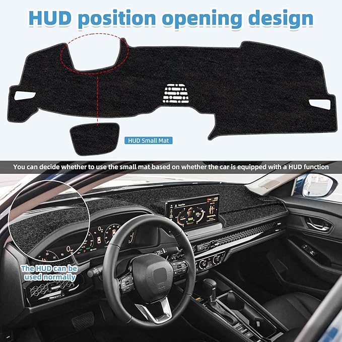 Dash Cover Mat for Honda Accord 2023 2024 2025 2026 Non-Slip Dashboard Cover Mat Sunshade UV Rays Protector Interior Accessories