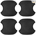 4PCS Car Door Handle Stickers Scratch Protectors Carbon Fiber Car Door Handle Bowl Sticker Universal Door Handle Protective Film for Most Models (Medium)