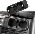 Maxzina Cup Holder Compatible with 2018-2026 Jeep Gladiator JT & Wrangler JL JLU 4XE Insert Center Console Cup Holder Soft Silicone Black Bottle Holder Interior Decoration 2025 Gladiator Accessories