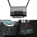 Car Net Pocket Handbag Holder, Organizer Mesh Bag Between Two Seat, Driver Storage Netting Pouch for Handbag Purse, Barrier of Backseat Pet Kids, Car Accessories for Women Men (Black)