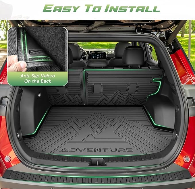 Floor Mats for 2025 2026 Chevrolet Equinox Gas (Not for EV) & GMC Terrain, All Weather Cargo Liner & Door Sill Guards for Chevy Equinox Accessories, Car Accessories