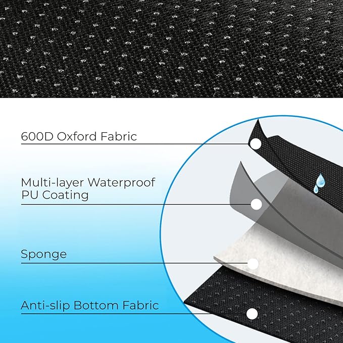 Xokaimeo Waterproof Front Car Seat Covers Black - Washable Front Car Seat Protectors with Anti Slip Bottom - Durable Auto Seat Cushions Universal Fit for Vehicles Cars SUV Trucks