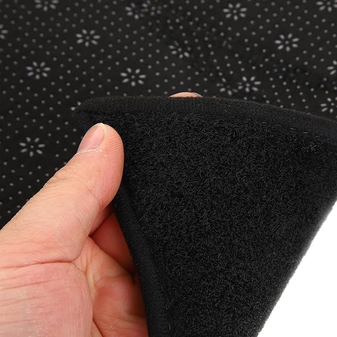 Polyester Dashboard Cover Non-Slip Car Dash Protector Mat with Pre-Cut Vent Custom Fit for Left-Hand Drive Vehicles Interior Sunshade Glare Pad
