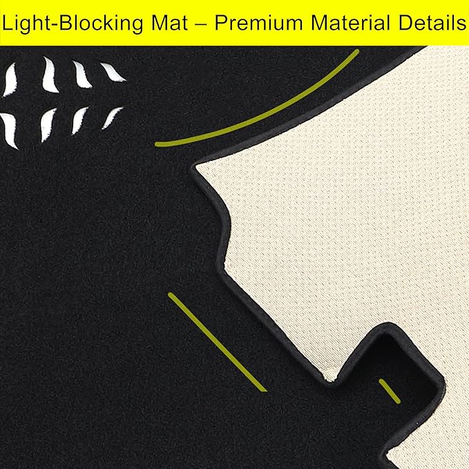 Upgraded Dash Mat for 2007-2013 Honda Fit Polyester Dashboard UV Protection Non-Slip Windshield Reflective Instrument Cover Interior Accessory Black