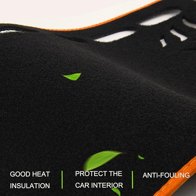 Dash Cover for Subaru Forester Accessories 2019-2022 2023 2024 Dashboard Cover Mat Pad UV Rays Reflection Carpet Protector Sunshield Custom Fit Foldable Interior Decoration, Orange Trim