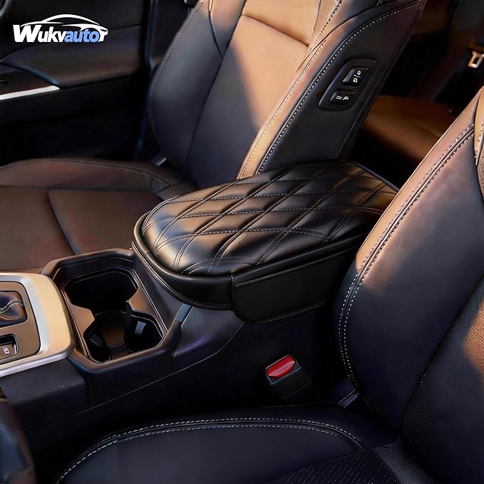 Center Console Cover for 2019-2025 Toyota RAV4 Center Consolce Cover 2025 RAV4 Armrest Cover Cushion Pad for Toyota RAV4 Accessories PU Leather