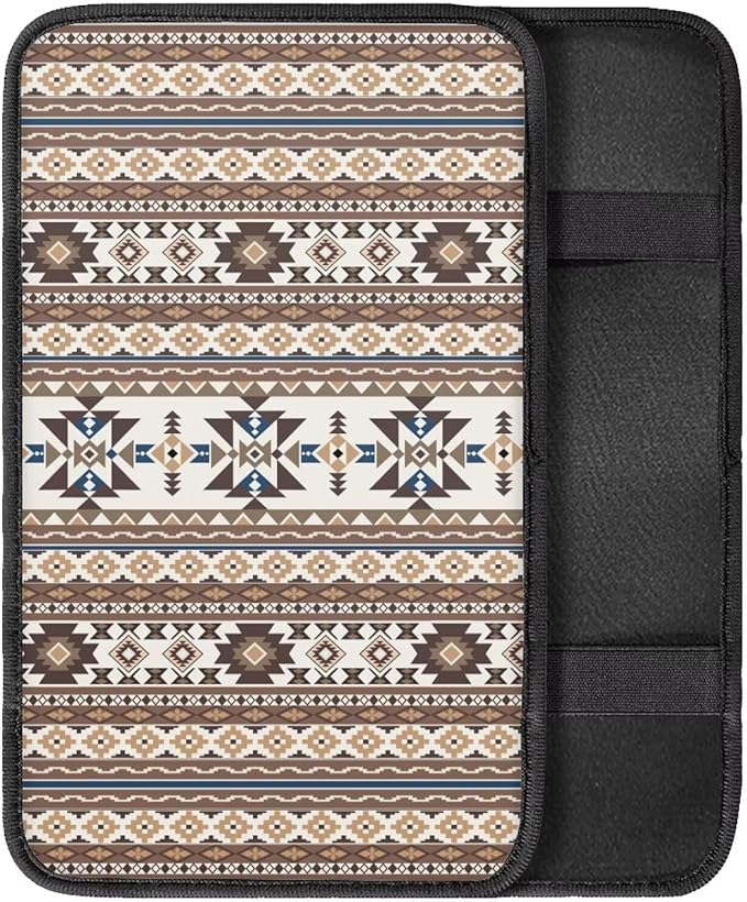 Fashion Aztec Armrest Cover Car Easy to Install Car Center Console Cushion Pad Universal Cars Interior Accessories Cars Arm Rest Cover Fashion Auto Interior