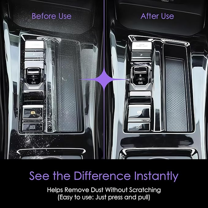 Car Cleaning Gel Detailing Putty | Car Interior Cleaner Slime for Air Vents, Dashboard & Keyboard | Auto Detailing Tool | Drawers, Window Tracks, Calculator & Tight Spaces - Purple