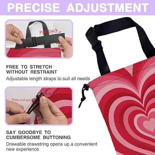 UUCBTAH Car Trash Bag Pink Heart Car Trash Bin Leakproof Waterproof Car Trash Can for Back Seat, Foldable Car Garbage Bag with Adjustable Straps and Drawstring for Car Accessories