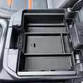 Center Console Organizer Compatible with 2019-2022 Chevy Silverado/Sierra 1500 and 2020-2023 Silverado/Sierra 2500HD 3500HD Accessories Armrest Full Size Tray,Full Console w/Bucket Seats ONLY,Black