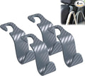 Amooca Car Seat Headrest Hook 4 Pack Hanger Universal Vehicle Car Storage Organizer for Handbag Purse Coat S Type Checkered Grey