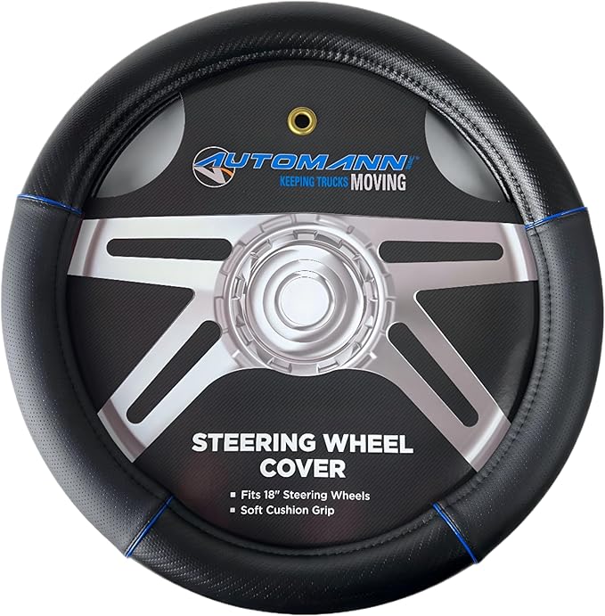 AUTOMANN 562.99008SWC-B Steering Wheel Cover Black/Blu